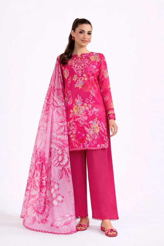 Printed | Cambric Pink 3-Piece